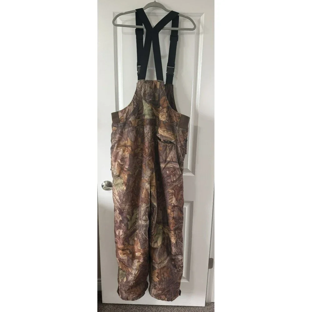 CABELAS Outdoor gear Camo Bib Overalls Adult XL Insulated warm hunting *flaw
